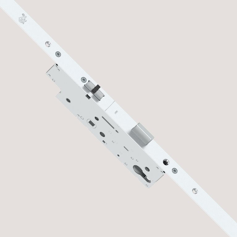 The cylinder-operated door lock